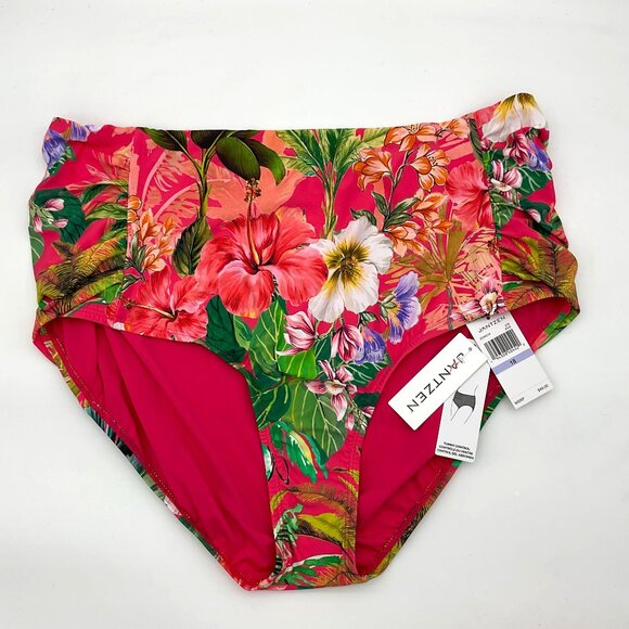 Jantzen Nora High Neck Bright Colorful Tropical Floral Tankini Set Sz 18 NWT - Picture 10 of 14